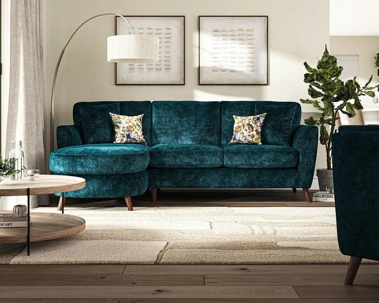 Libra Corner Chaise Teal
