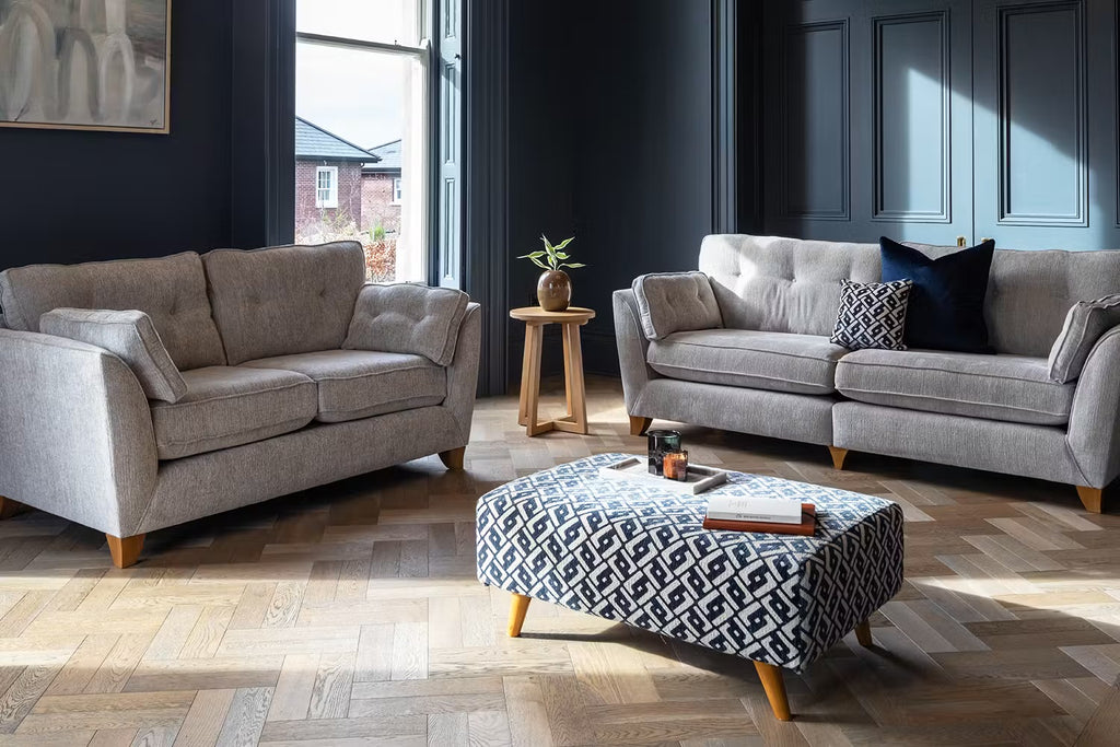 Jasmine 2 Seater Sofa+3 Seater Sofa+Footstool