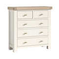 Romanby painted off white 2+3 chest of drawers