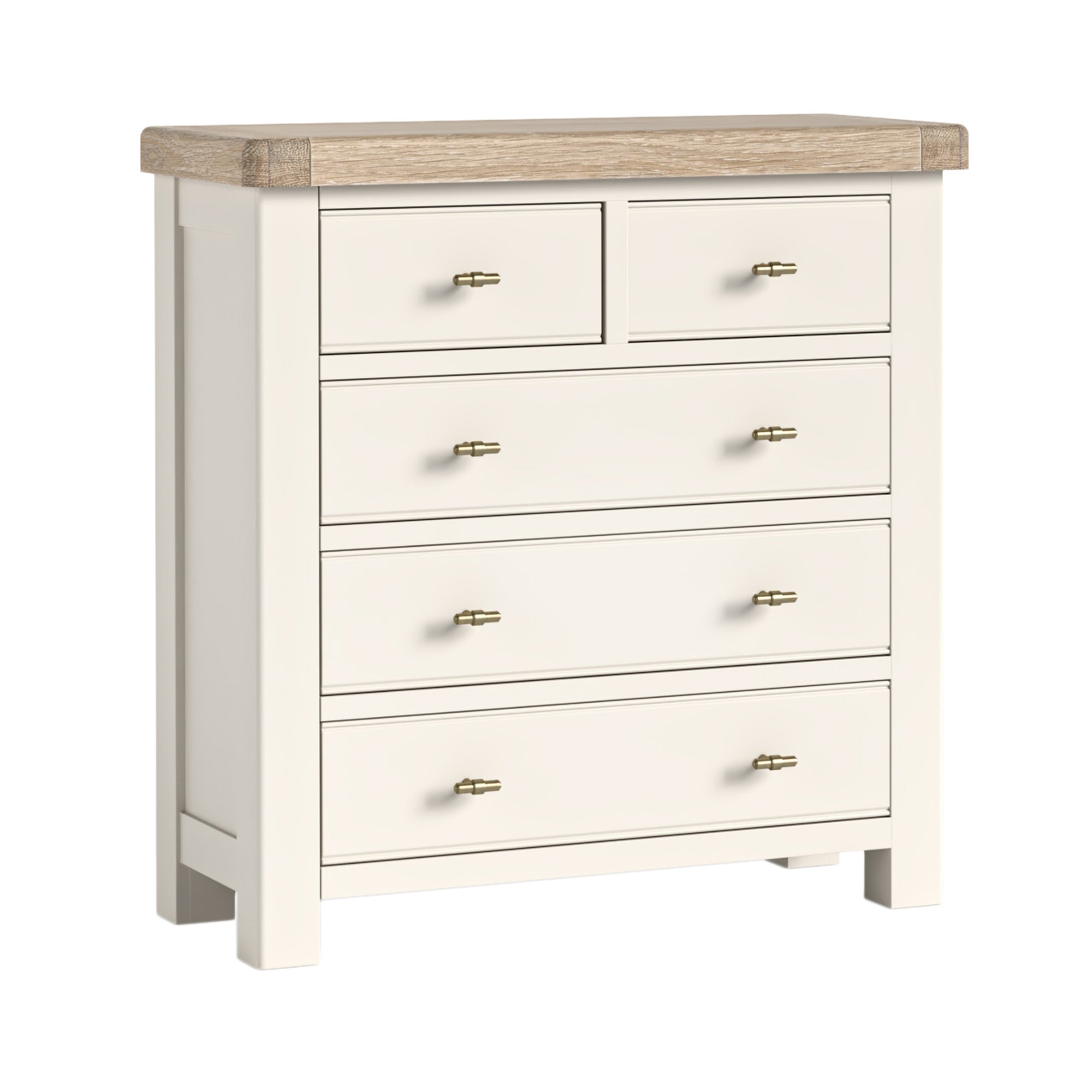 Romanby painted off white 2+3 chest of drawers