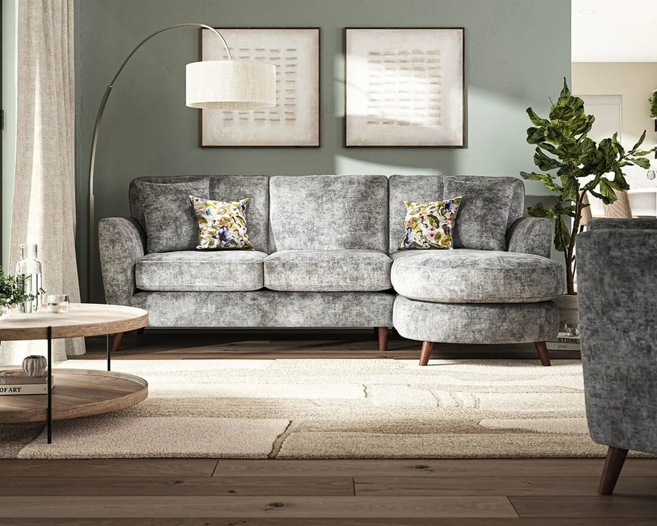 Libra Corner Chaise Grey