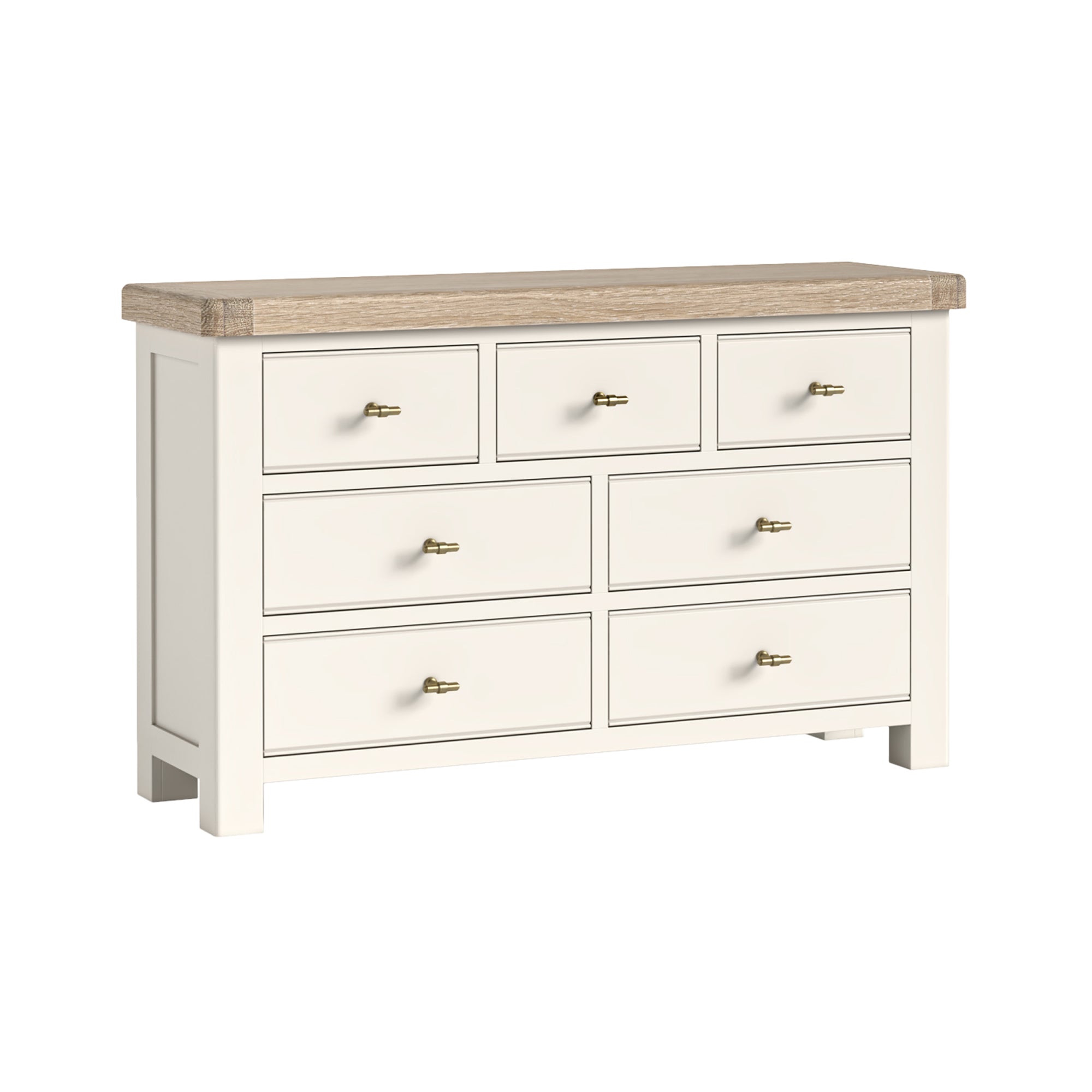 Romanby painted off white 3+4 low chest