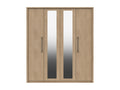 One-call Edale Range 4 Door Robe with 2 Mirrors