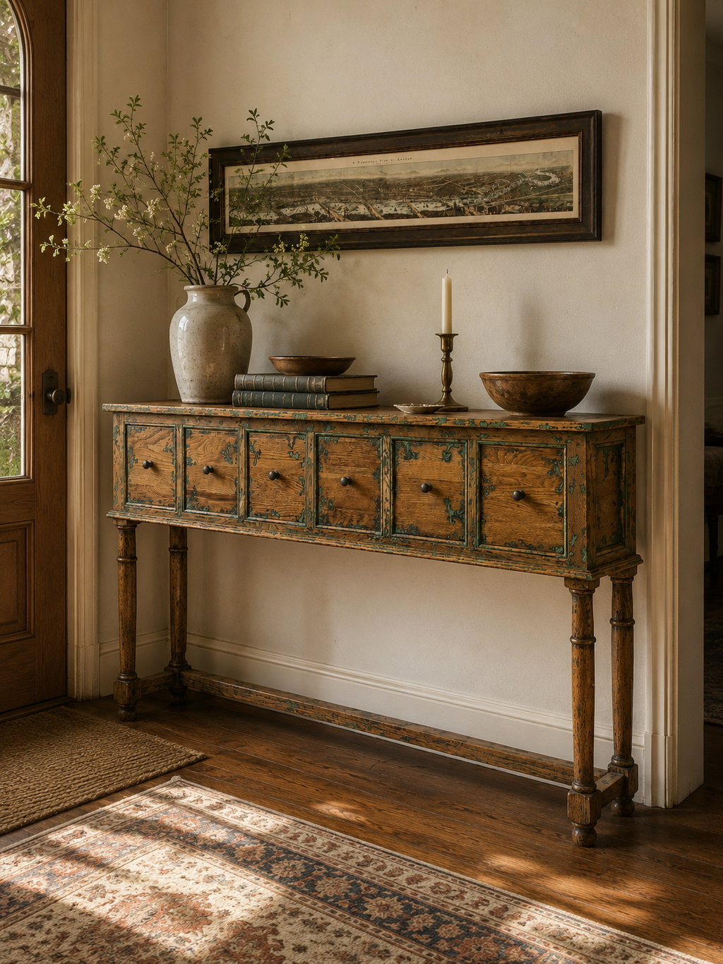 The Hudson Bay 6 Drawer Console Table