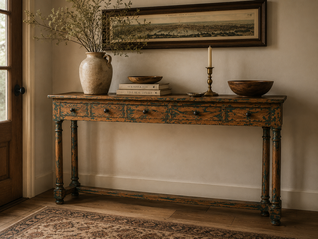 Hudson Bay 4 Drawer Console Table