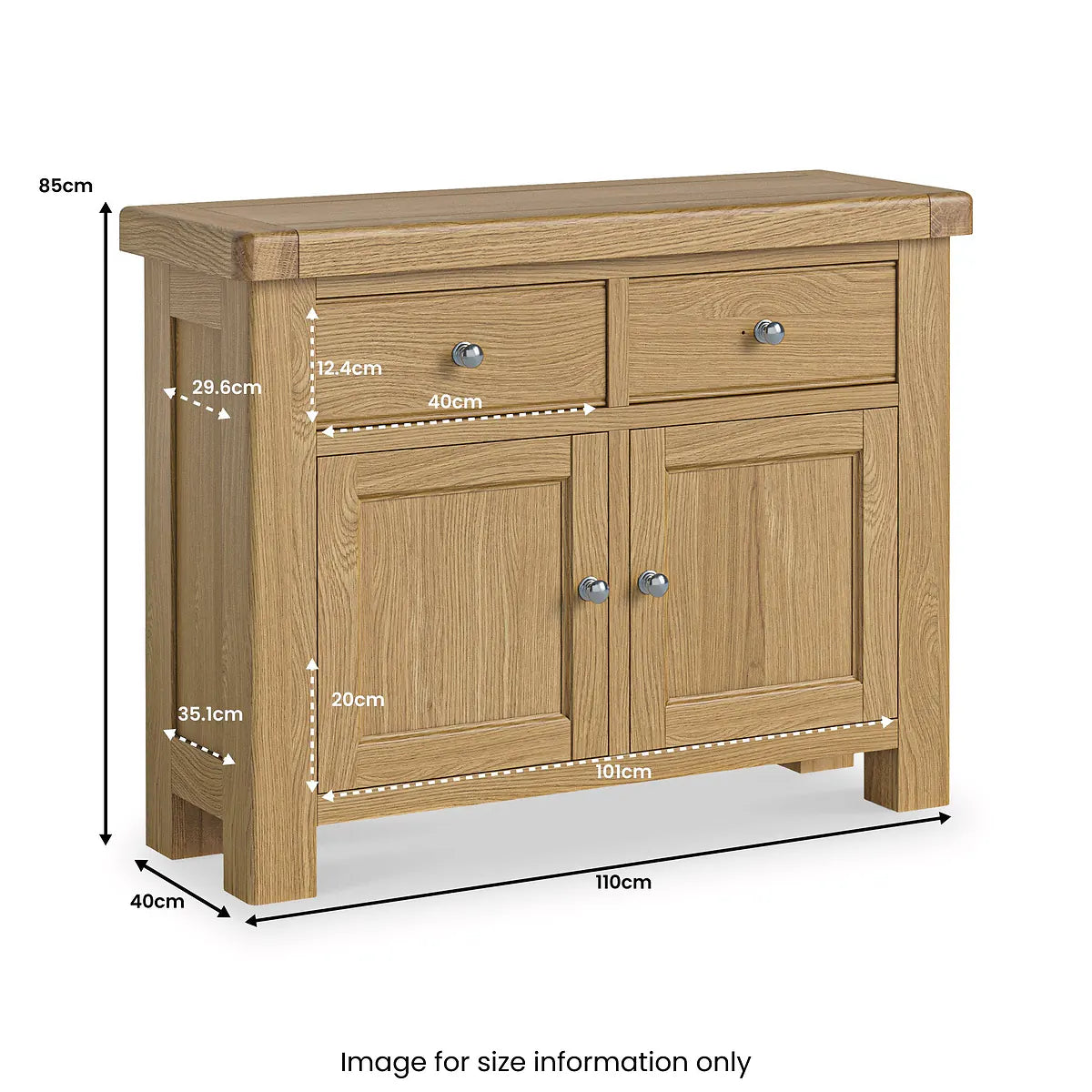 Romanby oak Small sideboard