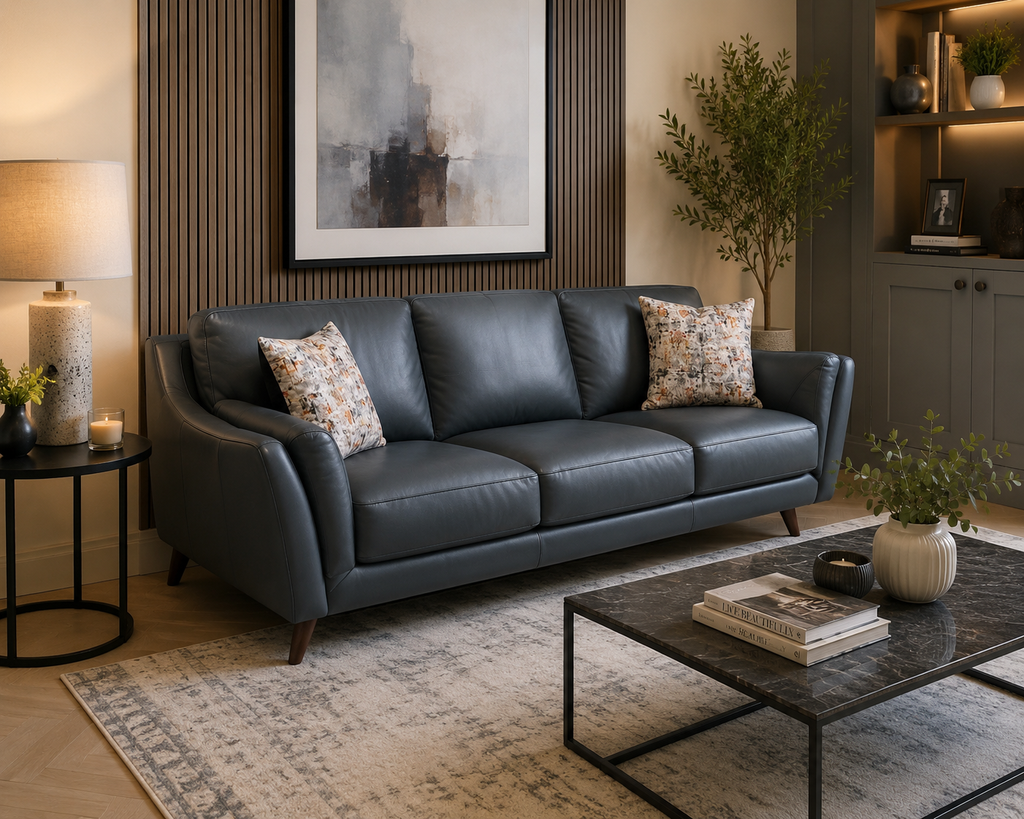 Pino 3 Seater Italian Leather Sofa