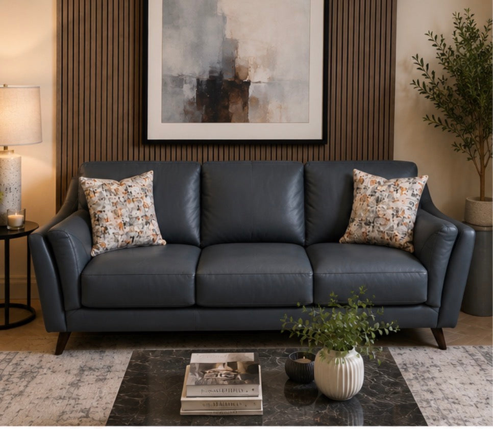 Pino 3 Seater Italian Leather Sofa