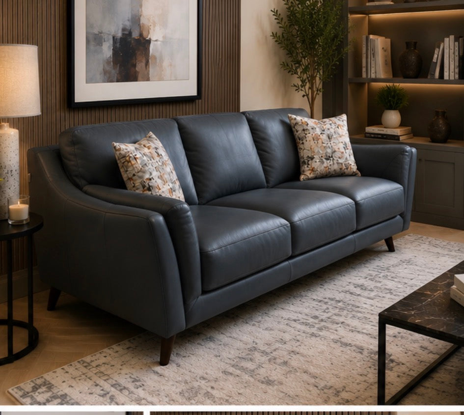 Pino 3 Seater Italian Leather Sofa