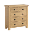 Romanby Oak 2 Over 3 Chest Of Drawers