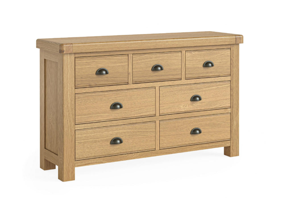 Romanby Oak 3 Over 4 Chest Of Drawers
