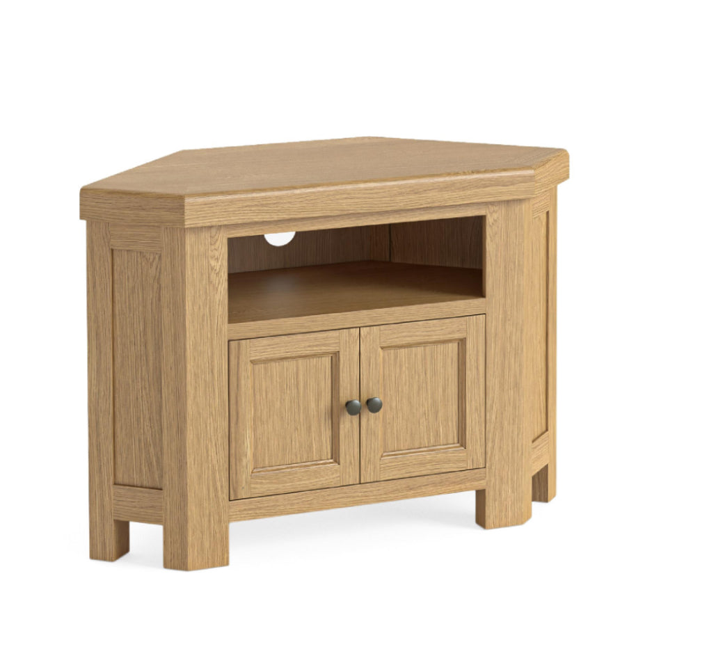 Romanby Oak Corner Tv Unit