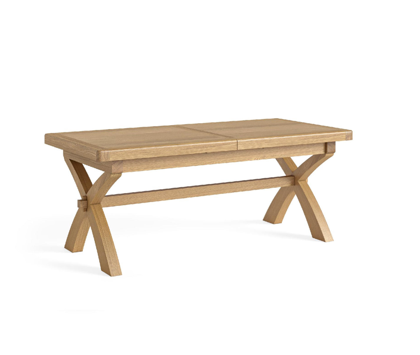 Romanby oak cross leg extending dining table