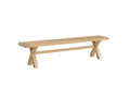 Romanby oak cross leg bench