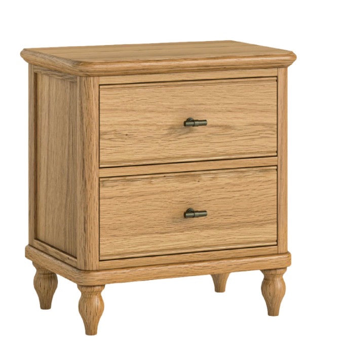 Victoria Oak Wide Bedside Cabinet
