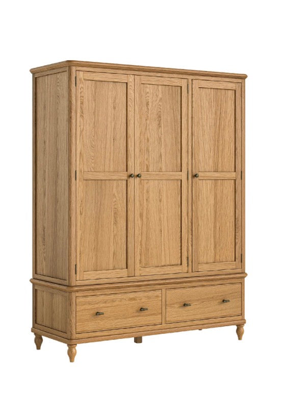 Victoria Oak 3 Door Wardrobe