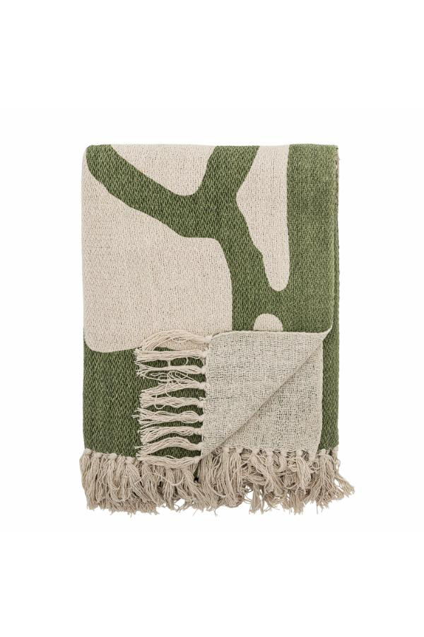Dalmine Throw, Green, Recycled Cotton  L160xW130 cm