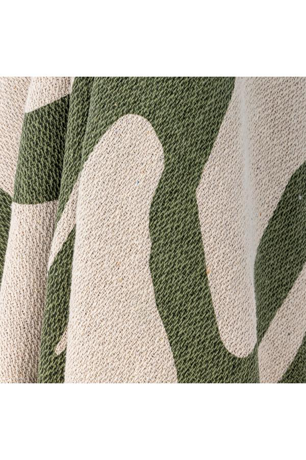 Dalmine Throw, Green, Recycled Cotton  L160xW130 cm