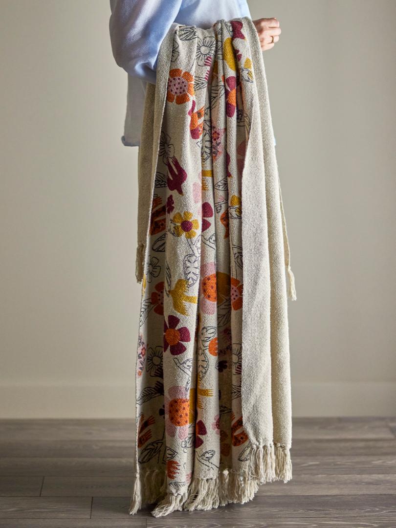 Vivielle Throw, Multi, Recycled Cotton  L160xW130 cm