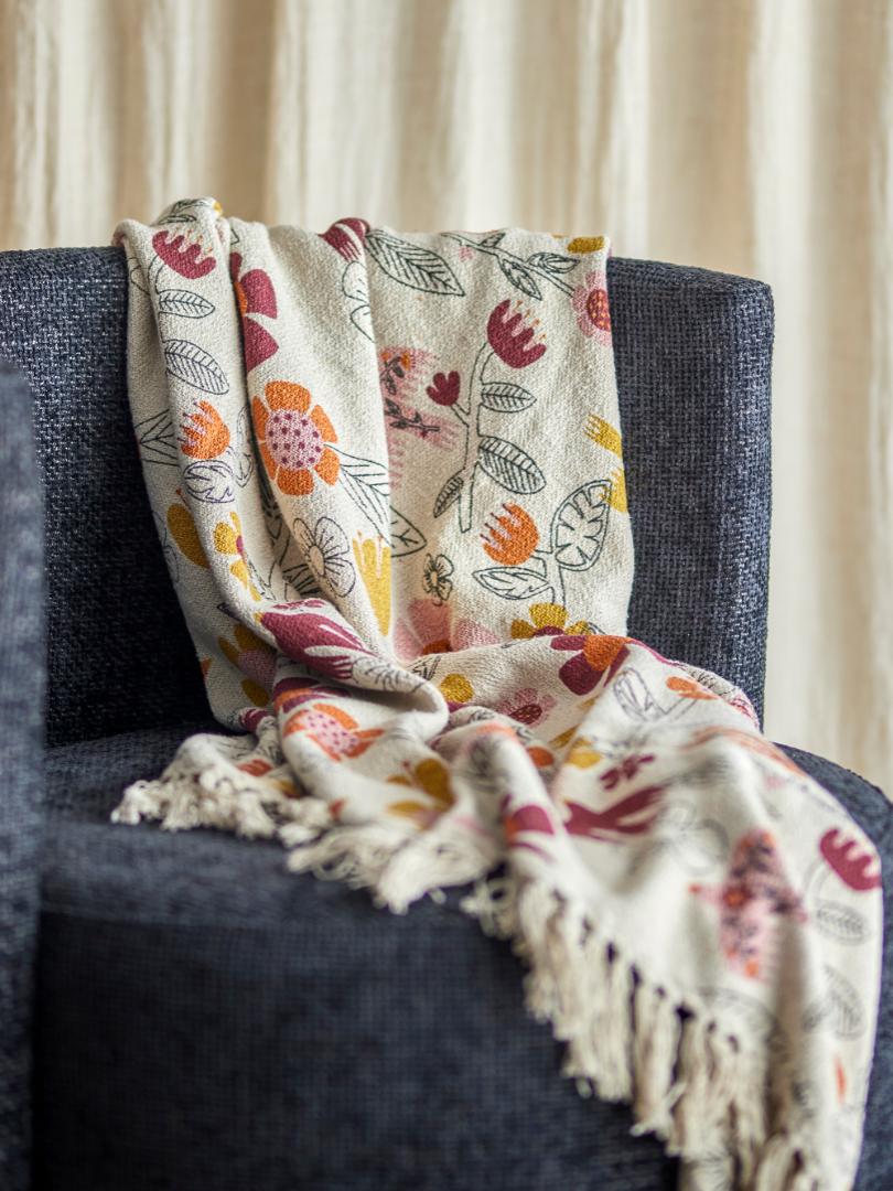 Vivielle Throw, Multi, Recycled Cotton  L160xW130 cm