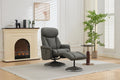 Seater Swivel Chair + Stool in Cinder