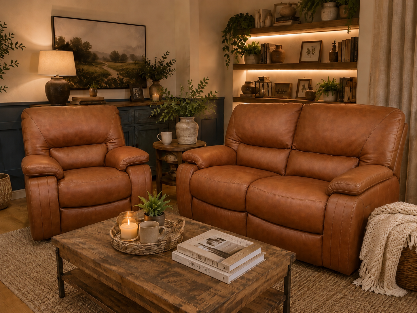 Alexa 2 Seater + Electric Recliner Chair