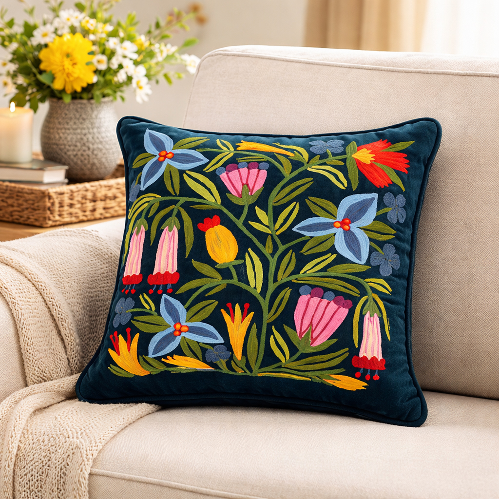 Amazonia Navy Cushion