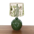Lotus Ceramic Moss Base with Harvest Green Mini Shade