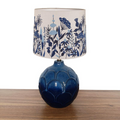 Lotus Ceramic Indigo Base with Ezra Bluebell Mini Shade